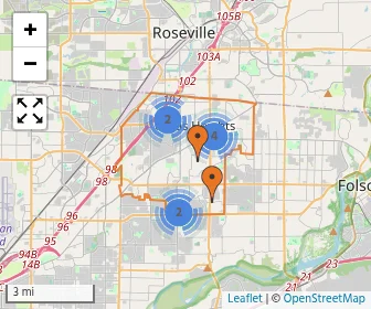 Area schools map